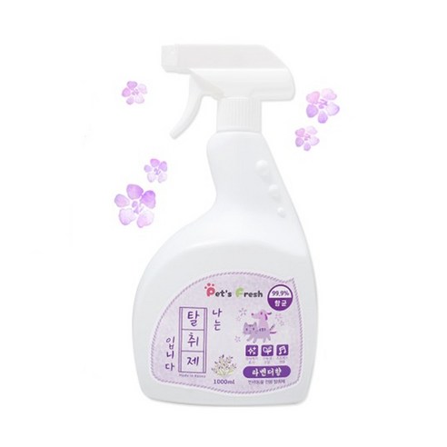 말썽쟁이여름 강아지 고양이 오줌 소변 배변 냄새 제거 제거제 탈취제 스프레이 1000ml, 라벤다 (1000ml)