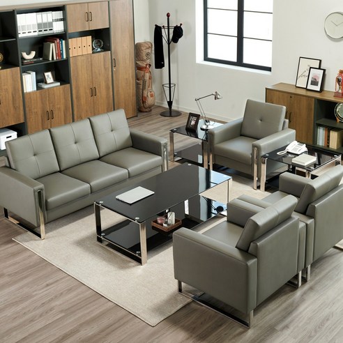 수퍼니처 SF-8093 메이필드 중역실소파, 3인, 라이트브라운