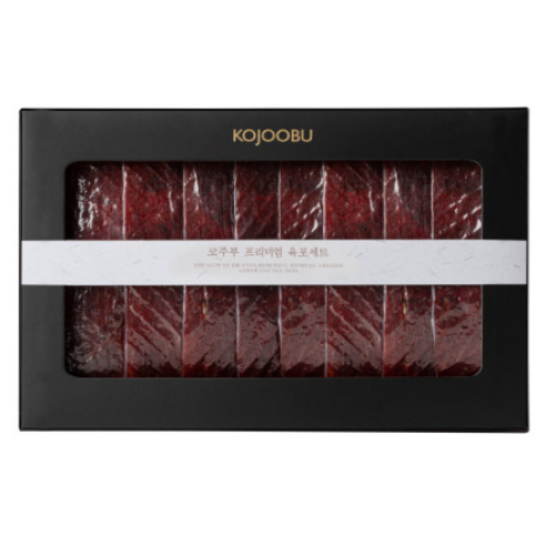 코주부 프리미엄 육포 + 쇼핑백 선물세트, 250g, 1세트
