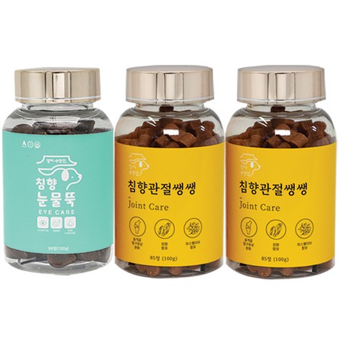 강아지 관절영양제 슬개골탈구 증상 콘드로이친 보스웰리아 오메가3 댕이수랏간 침향관절쌩쌩 100g, 95정, 뼈/관절강화, 10개