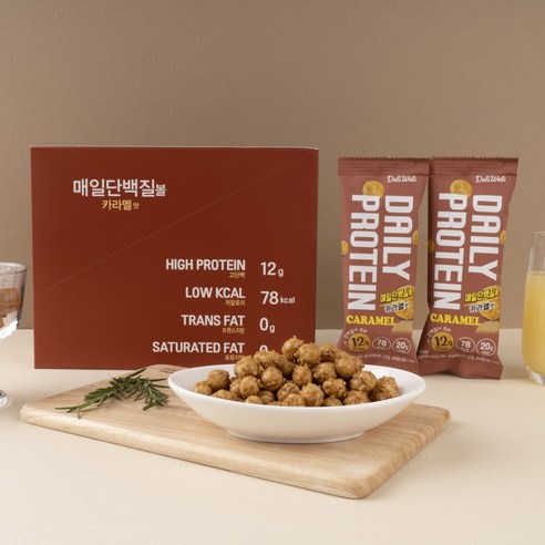 델리웰리 데일리프로틴 단백질볼 4종 20gX10개입 한박스, 카라멜맛