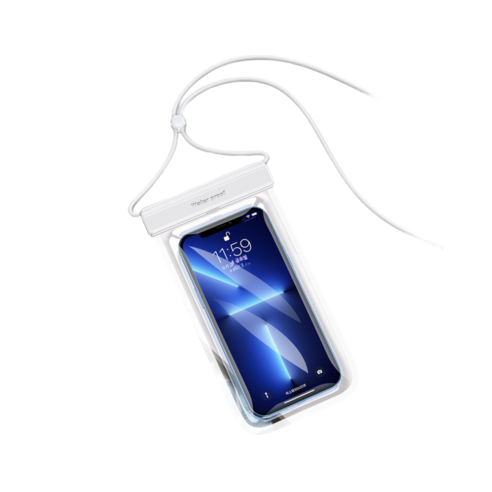 휴대폰 방수팩 tpu 터치방수 휴대폰 케이스 플립 핸드폰 전투명 휴대폰 방수케이스, 1개, 흰색