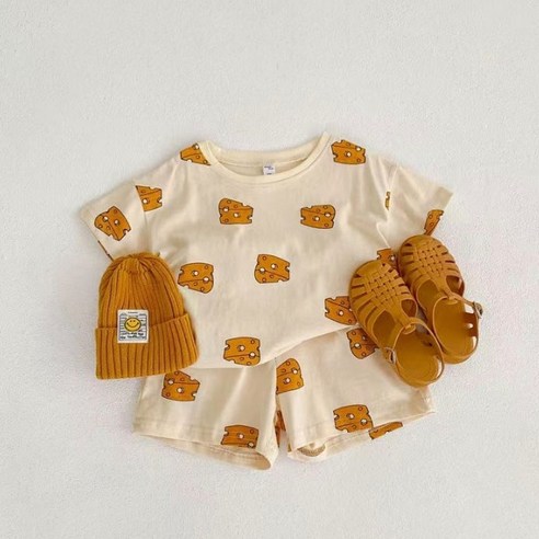 땀 많은 우리 아이, 온리히얼 치즈 실내복으로 쾌적한 여름!