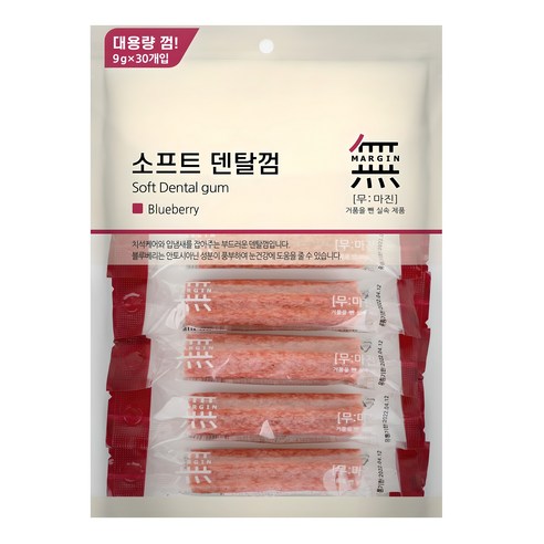 무마진 강아지 소프트 덴탈껌 30개입, 블루베리 맛, 270g