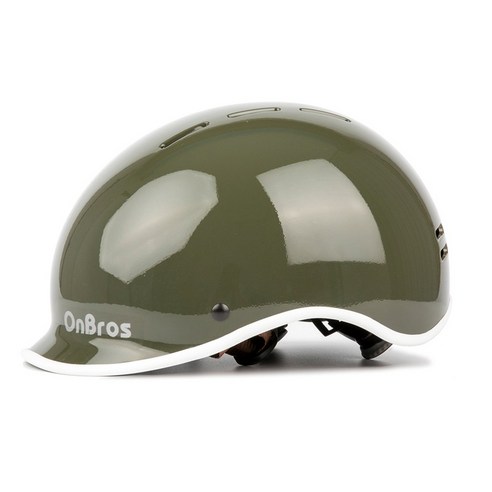 OnBros 도르래 어른용 자전거 안전모 시티 통근 킥보드 헬멧, gloss green