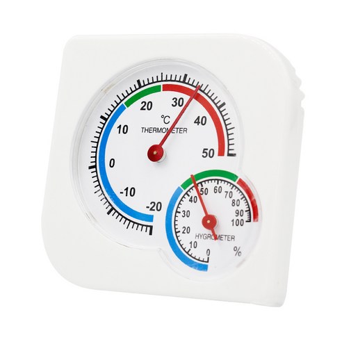 JH굿즈 플라스틱 온도계 습도계 온습도계 (아날로그) 깔끔 디자인, 1개