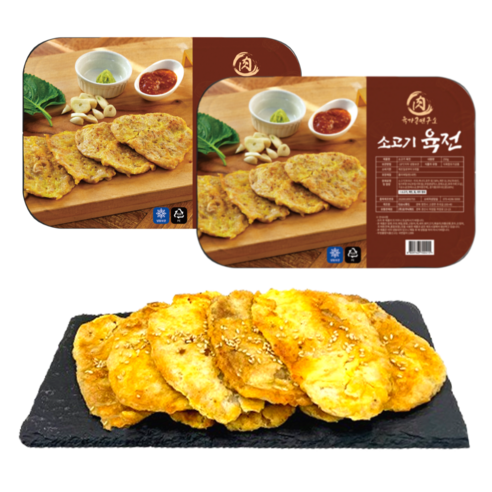 육가공연구소 완조리 소고기 육전 250g+250g, 2개, 250g