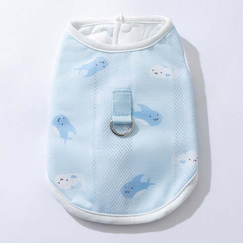 여름의 뜨거움을 이겨내는 강아지 쿨조끼