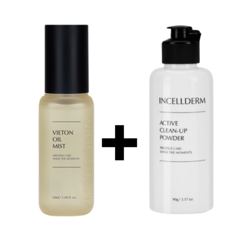 인셀덤 엑티브 클린업 파우더 90g+인셀덤 비에톤 오일 미스트 50ml, 1개