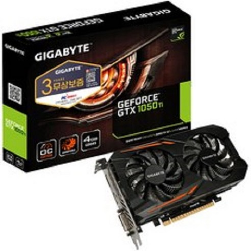 기가바이트 지포스 GTX1050 Ti UD2 WF-2X D5 4GB 피씨디렉트 그래픽카드, GV-N105TOC-4GD