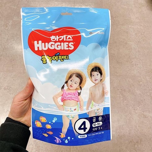하기스 물놀이 팬티 공용 대형 대형(L) × 3개, 단계 × 총 수량 섬네일