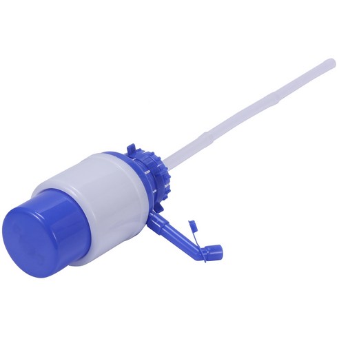 AFBEST 5 갤런 생수 핸드 프레스 이동식 튜브 혁신적인 수동 펌프 디스펜서 도구, 블루&화이트