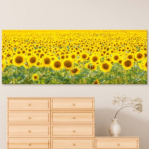 당일발송 황금빛 재물운 해바라기 와이드 그림