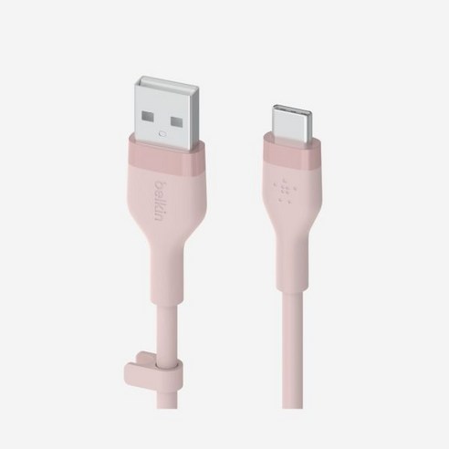 벨킨 플렉스 유에스비-A to 유에스비-C 타입 빠른 재충전 전선 1M CAB008bt1M 분홍색 Belkin Flex C cable Pink