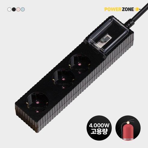 웨이브 자동소화 고용량 멀티탭 과부하차단 3구 50cm 1.5m 3m 5m 7m, 1.5m블랙 W9CB315BK, 1개