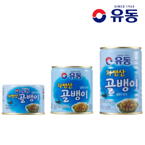 유동 자연산 골뱅이 통조림, 400g, 2개