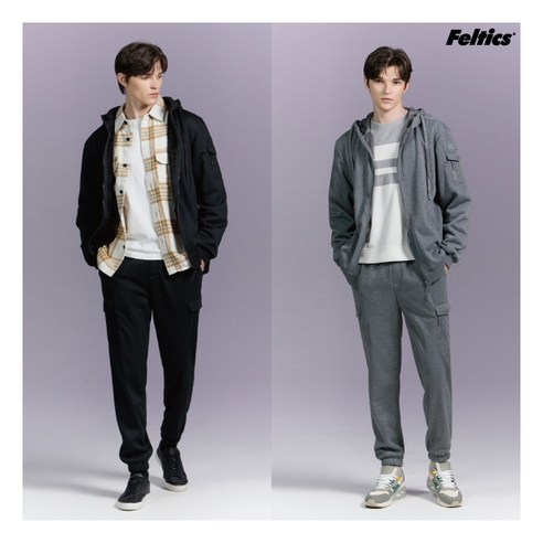 [펠틱스] Feltics 23FW 남성 장기모 셋업(집업후드+조거팬츠)