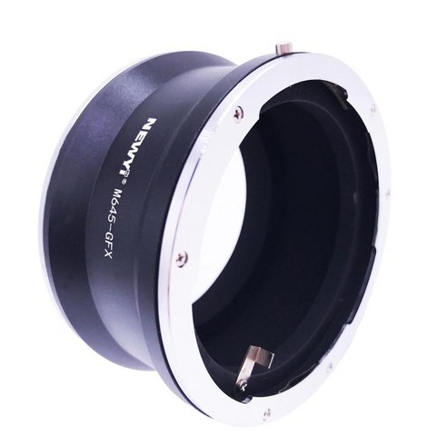 M645-GFX 렌즈 어댑터 Mamiya 645 렌즈 GFX50R GFX100 미러리스 디지털 카메라 용 간단한 작동 액세서리 공급, 2.91x2.91x1.69인치, 블랙과 실버, 알루미늄 합금