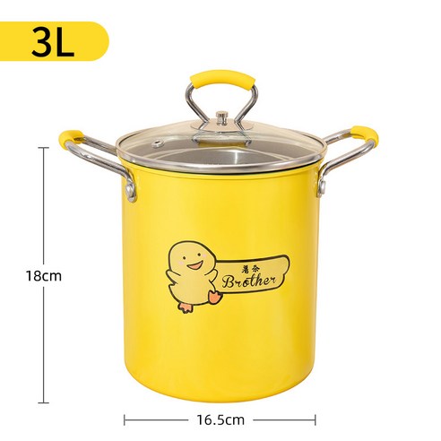 튀김기 가정용 끈적임 없는 미니 튀김기 망홍 튀김기 다용도 주철 후라이팬 전용 튀김기, 18cm 3L, 1개