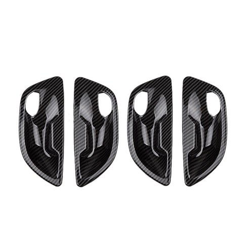노 브랜드 4 pcs 자동차 인테리어 도어 핸들 보울 커버 트림 bmw 5 시리즈 f10 f11 f18 520 525 2011-2017 탄소