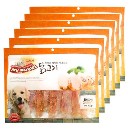 마이도기 착한 애견간식 300g, 6개, 치킨믹스 300g