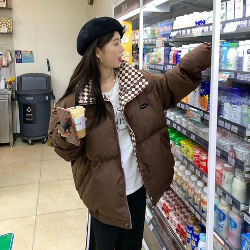 김희선 40대 여성 오버핏 블랙 점퍼 패딩 자켓