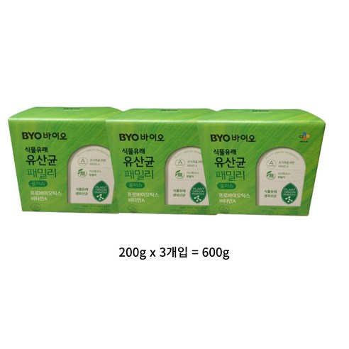 BYO 식물 유래 유산균 패밀리 플러스, 200g, 1개. BYO 식물 유래 유산균 패밀리 플러스, 200g, 1개.