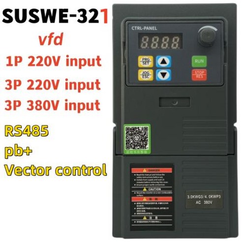 주파수변환기 가정용 50HZ 60HZ 출력 가변 드라이브 인버터 KW, 30) SUSWE321  3PH220V3PH220V1.