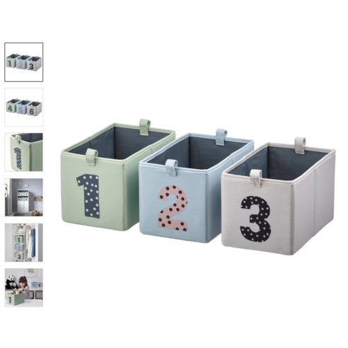 아이 방에 싱그러움을 더하는 마법, 이케아 바른드룀 수납함 3종 세트 이케아장난감정리함