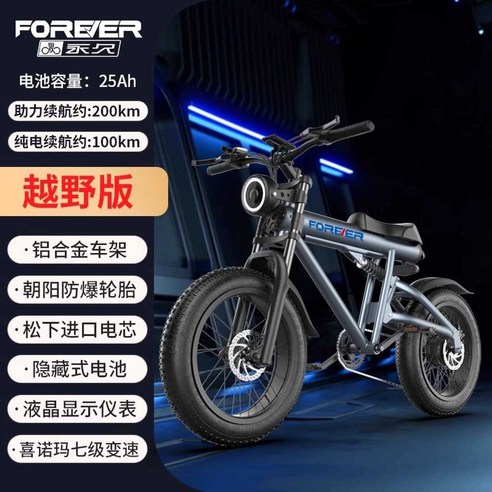 레트로 전기 자전거 출퇴근 바이크 자토바이 장거리, 상세 페이지 참고, 1인용 전기자전거 약 40km 10A 배터리