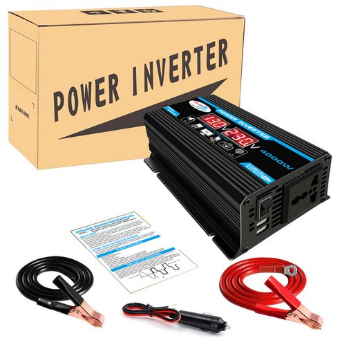10,000W 분할형 태양광 인버터 - 48V/120V/240V, 10K 순수 사인파, 최대 200A MPPT 컨트롤러, 내장 120A AC 충전기, 납산 및 리튬 배터리 지원, 배터리리스 운영 가능 충전인버터 12 차량용 전원 인버터 LED 디스플레이 4000W 12V 220V 110V 컨버터 충전기 어댑터 다중 보호 듀얼 USB 전압 변압기, Black, 1개