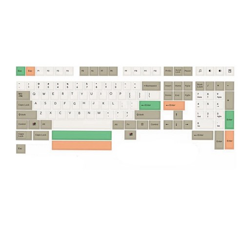9009 레트로 Ethermal 염료 승화 글꼴 PBT 108 Keycap 체리 프로파일 기계식 MX 스위치 키보드, 하나, 보여진 바와 같이
