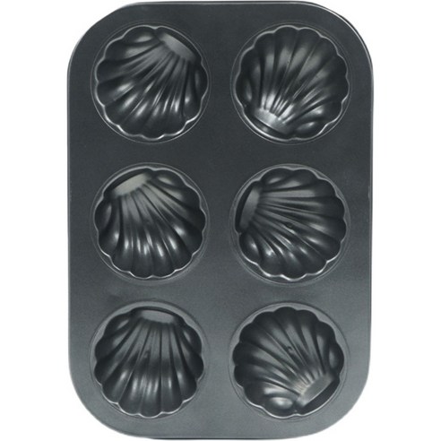 Unionvicky 넌 스틱 6 커넥티드 쉘 셰이프드 마들렌틀 블랙, 18.5 x 26...., 1개 - 마들렌팬 | 쿠팡