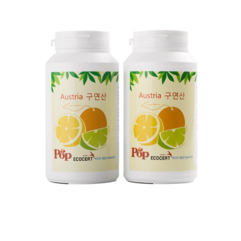 팝플러스 식용 무수 구연산 100퍼센트, 550g, 2개
