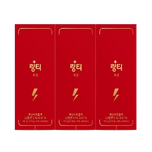 링티 포션1.0 복숭아맛, 3박스, 10회분