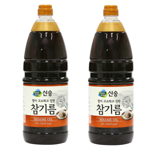 신송 참기름, 1.8L, 2개