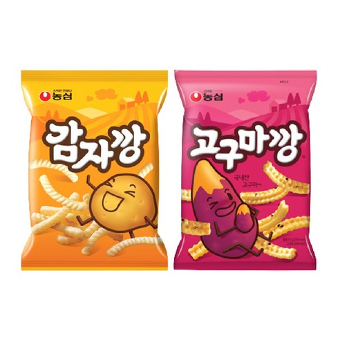 (라니랜드) 농심 봉지과자 고구마깡5봉지+감자깡5봉지 총10봉지, 10개, 75g