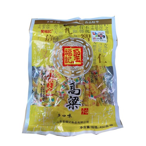 [푸디스] 중국식품 고량사탕 중국사탕 고량 젤리 450g, 1개