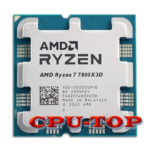 AMD Ryzen 7 7800X3D 4.2 GHz 8 코어 16 스레드 CPU 프로세서 5NM 96M 100 소켓 팬 없음, 한개옵션0