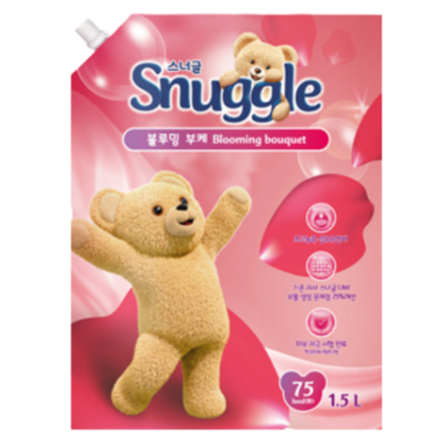 스너글 초고농축 섬유유연제 블루밍 부케 리필, 1.5L, 6개