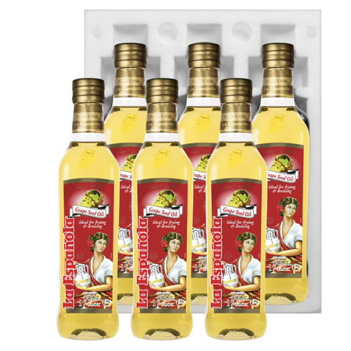 [에스파놀라] 스카로폼 포장된 포도씨유 500ml 6병 에스파뇰라