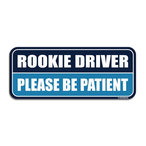 긱베어 루키드라이버 차량용 자석 마그넷 ROOKIE DRIVER 뉴드라이버 초보운전 NEW DRIVER, 블루, 1개
