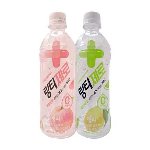 링티 제로 복숭아 레몬 500ml 각12개 총24개, 24개