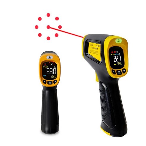 아쿠바 고급형 적외선온도계 비접촉 레이저 표면 온도계 핸드건 308, 1개