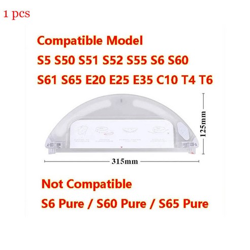 샤오미 로보락 S5 S50 S5 S55 S6 S60 S6 용 물 탱크 더스트 박스 순수 진공 청소기 예비 부품 측면 및 메인