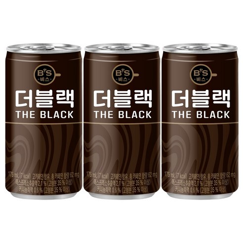 B's 비스 더블랙 캔커피, 90개, 175ml