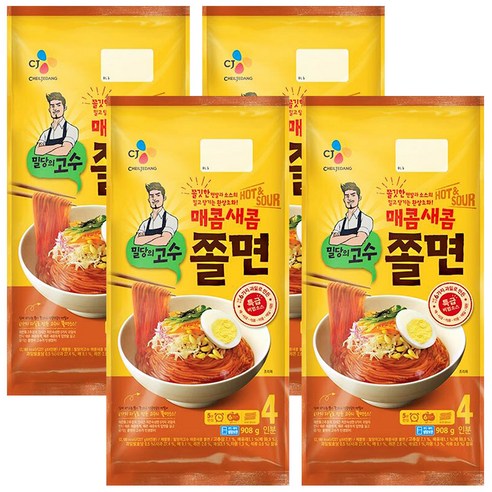 밀당의고수 쫄면 (4인분) x3, 908g, 3개