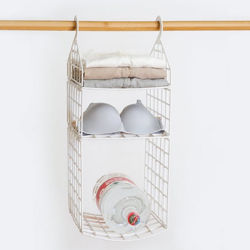 지그재그 옷장안 선반행거 옷걸이 행거 접이식 튼튼한행거, 선반행거 2단