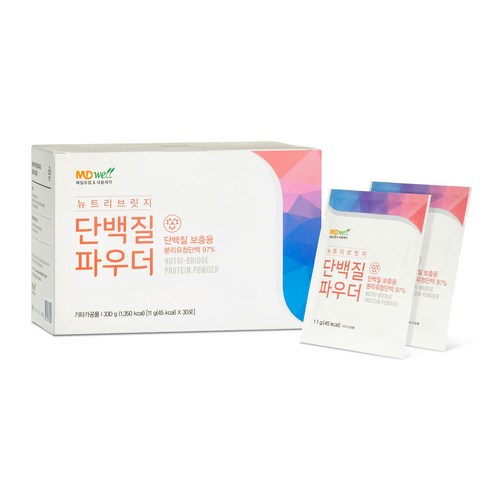 MDwell 뉴트리 브릿지 단백질 파우더 30포, 30개, 11g