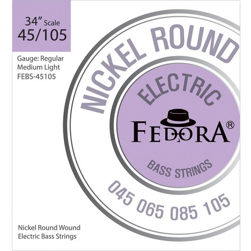 FEDORA 페도라 니켈와운드 4현 일렉베이스줄 세트 FEBS-45105 (045-105 게이지 34인치 스케일)